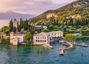 Enjoy breathtaking panoramic views of Lake Garda and the distant mountains.