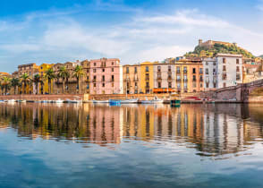 Village of Bosa in Sardinia.