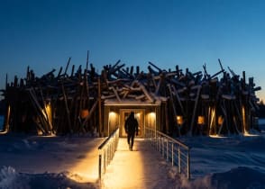 Arctic Bath in Hardas, Sweden.  Photo © Ted Logardt, courtesy of Arctic Bath.