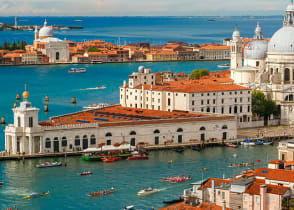 Grand canal and Basilica di Santa Maria della Salute in Venice, Italy