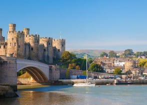 Conwy Castle, UNESCO World Heritage Site, in Wales, United Kingdom