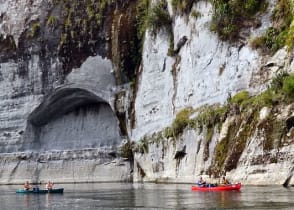 Kayaking in the wild at Whanganui National Park, New Zealand