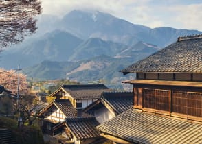 Visit Magome, a postal town on the Nakasendo Trail known as the Road Through the Mountains.