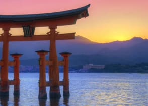 Landmark of Japan - Torii Gate on Miyajima Island