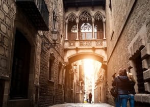 Gothic Quarter in Barcelona, Spain