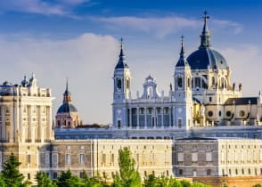 The Royal Palace in Madrid, Spain.