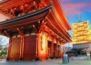 Sensoji-ji Temple in Asakusa, Japan.