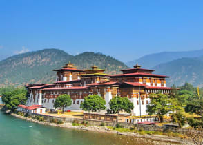 View of Punakha Dzong Monastery, Bhutan