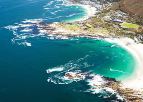 An aerial view of Cape Town in South Africa