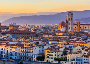 View of Florence at sunset