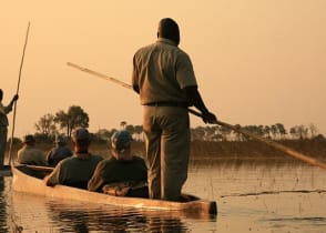 Traditional mokoro ride on the Okavango Delta 