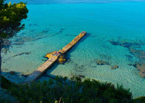 Couple at Camp de Mar Beach in Mallorca, Spain