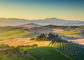 Farmhouse in Val d'Orcia in Tuscany, Italy.