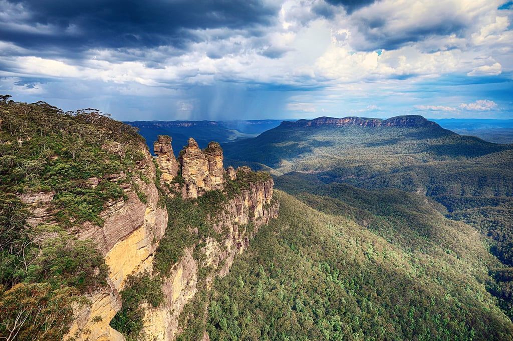 Echo Point scenic view of the Three Sisters in Blue Mountains National Park, Australia