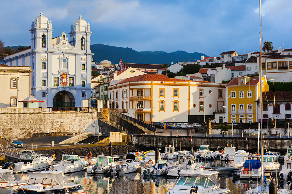 A mesmerizing view of the city of Angra do Heroísmo, Terceira Island, Azores