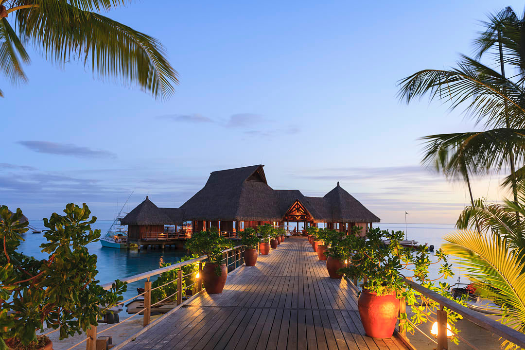 Luxury resort in Bora Bora.