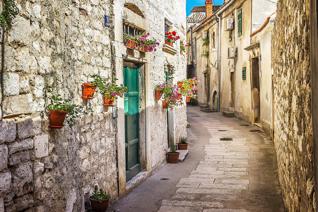 Narrow street in Sibinek's Old Town