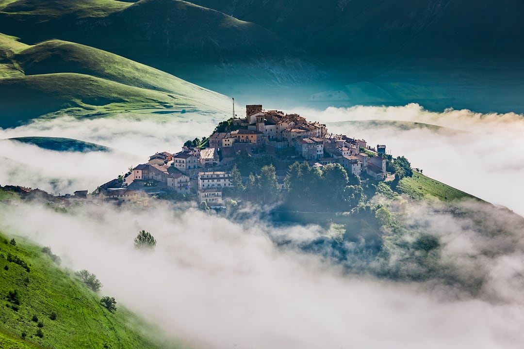 Castelluccio Village in Umbria, Italy