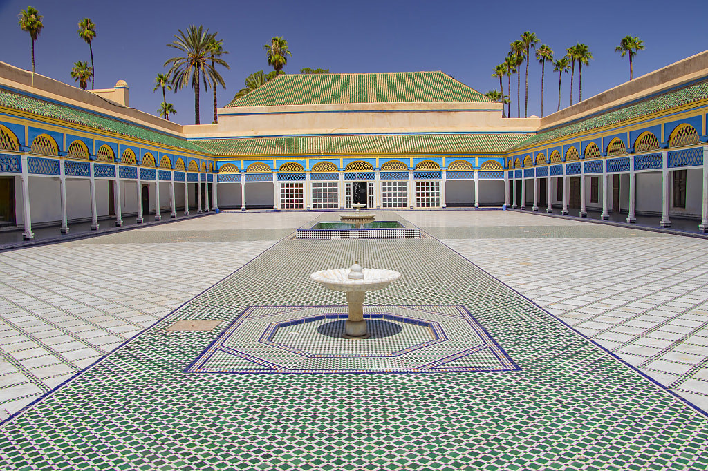 Courtyard of the Palace El Bahia, Marrakech, Morocco