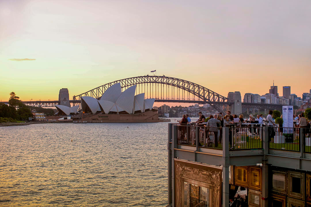 View of the Sydney Opera House at sunset, photo courtesy of Tourism Australia.