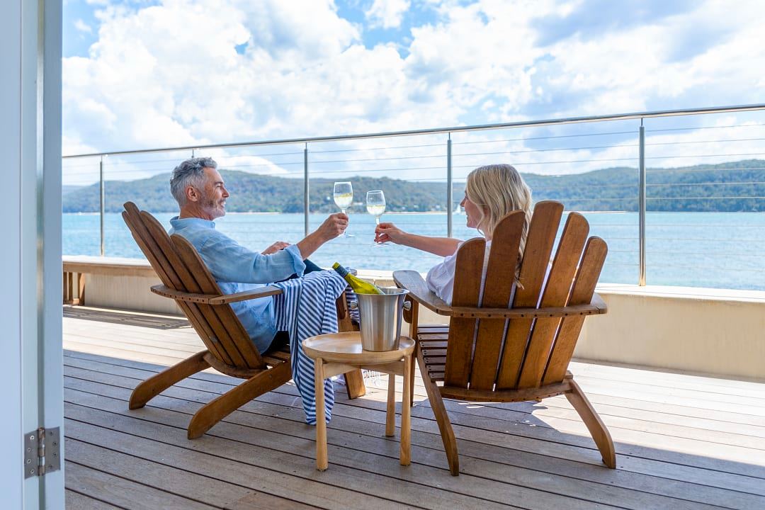 Senior couple cruising in Australia