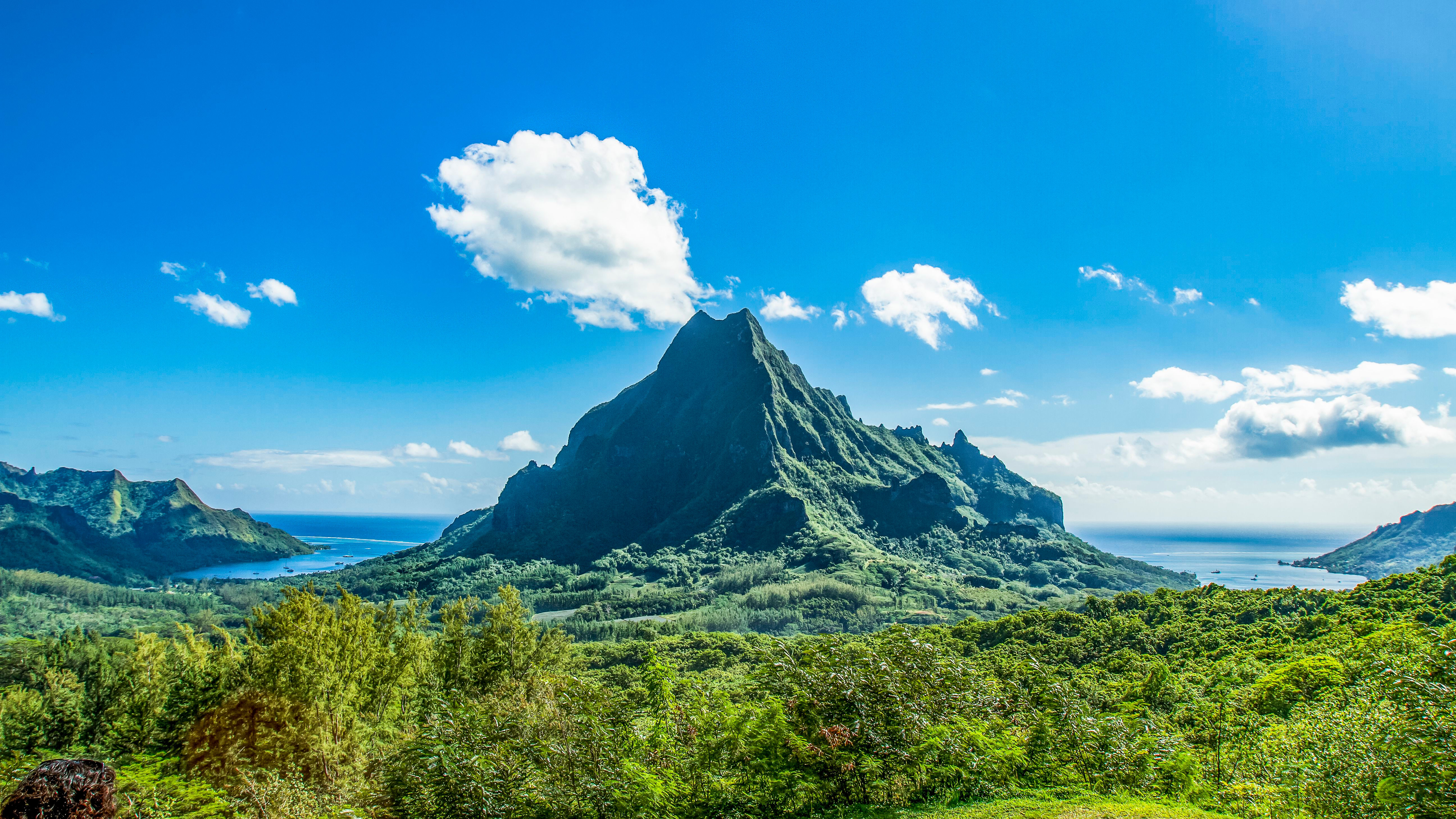 Volcanic landscape in Tahiti.