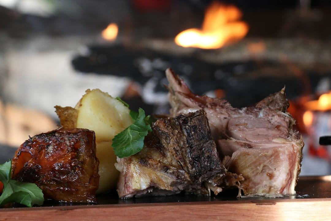 Grilled Patagonian lamb.