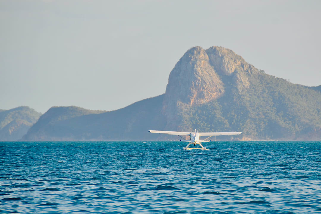 A private charter over the sea in Australia.