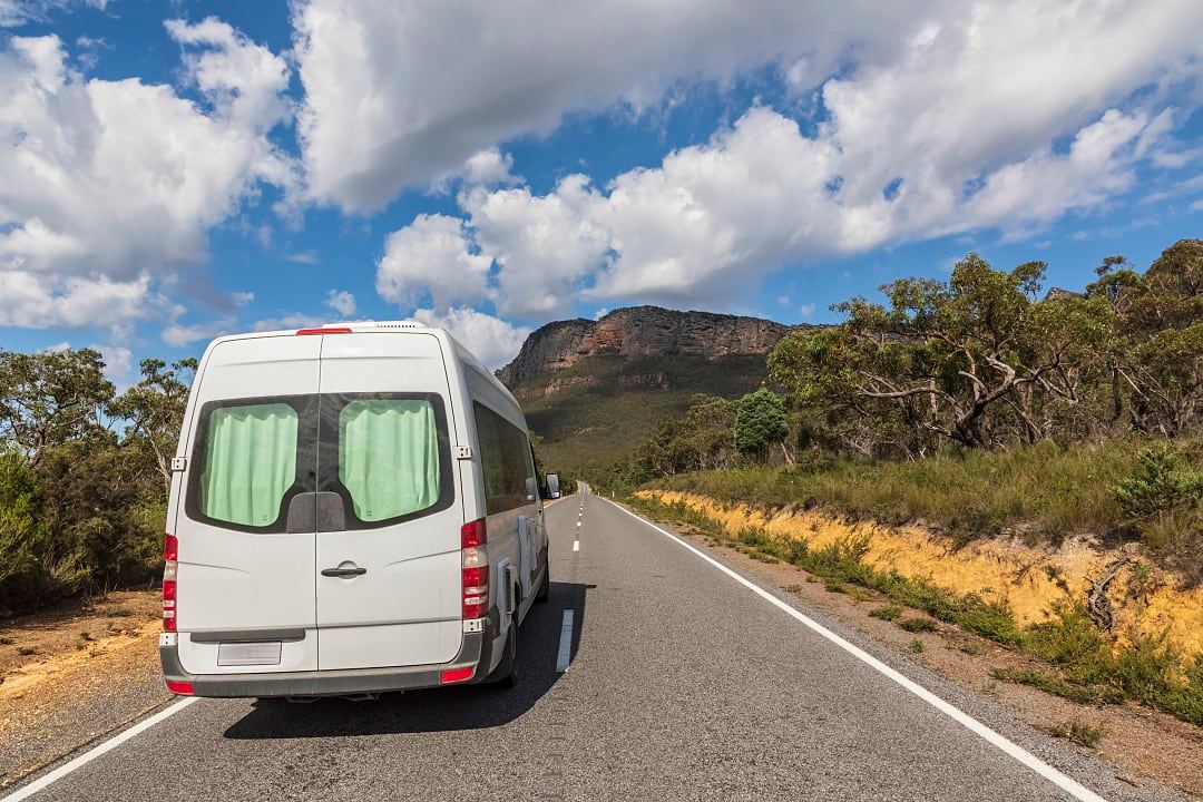 A private transfer shuttle in Australia.