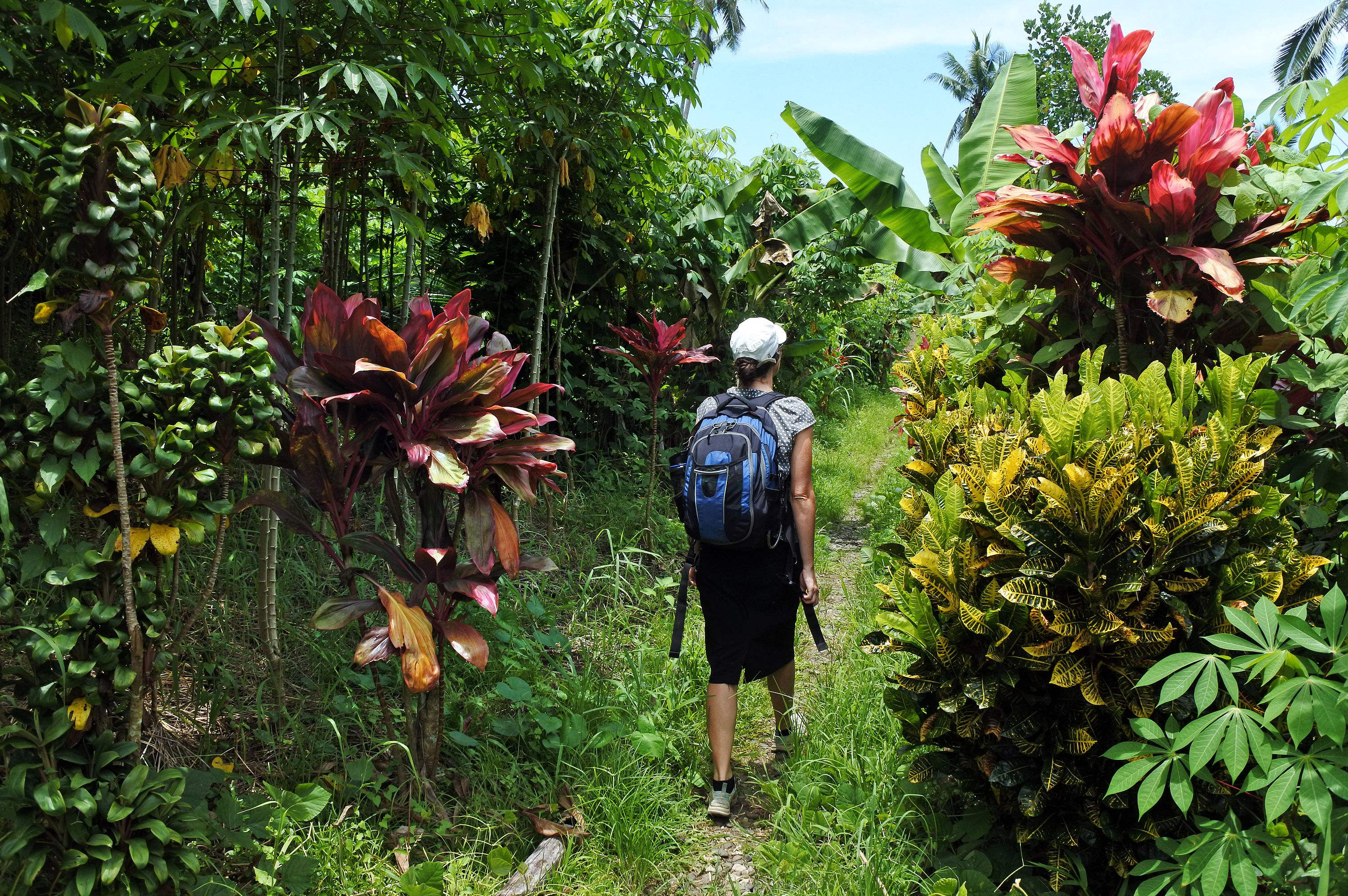 Hiking in Fiji.
