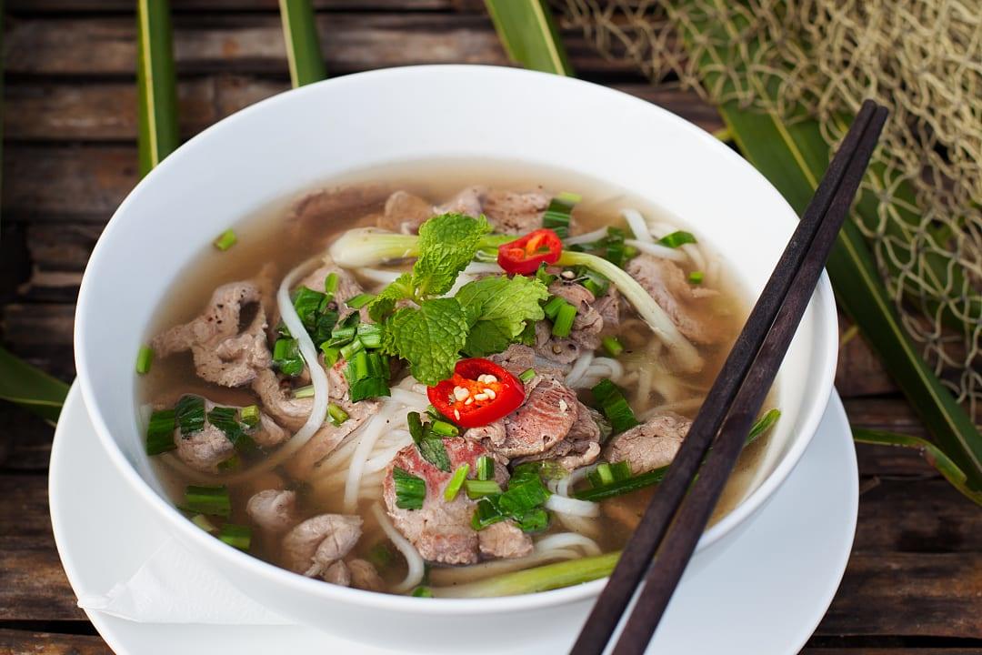 Traditional Vietnamese beef pho