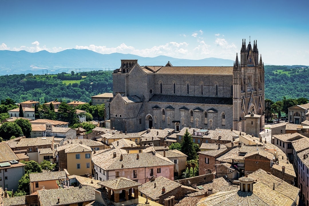 View of the Orvieto Cathedral in Umbria