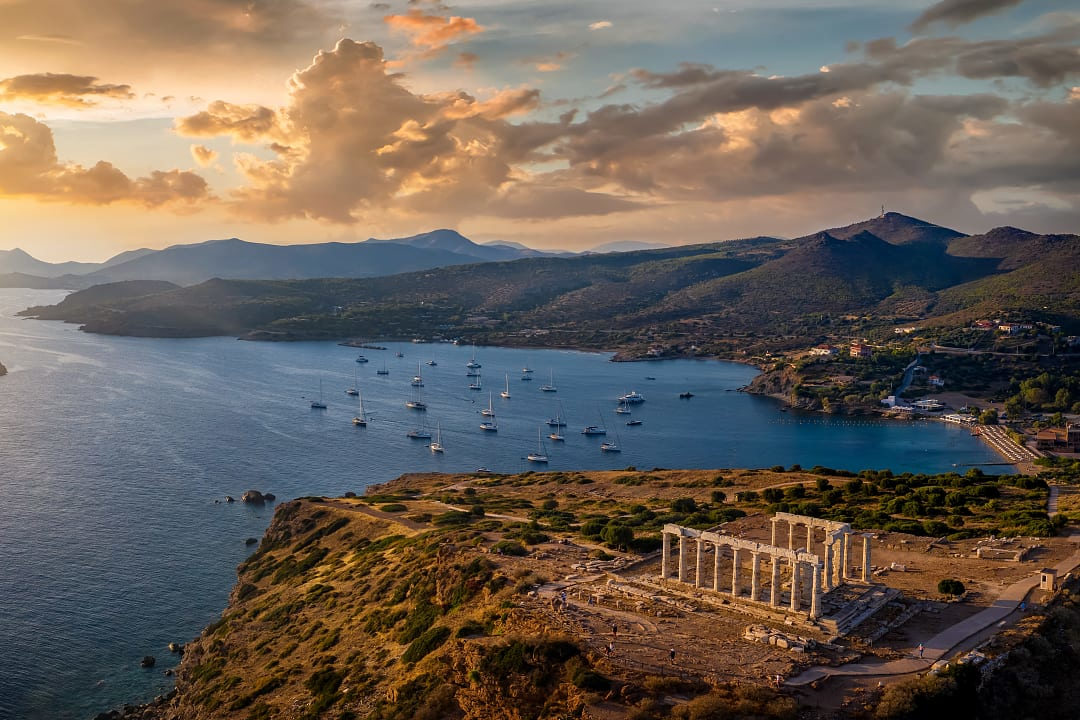 Poseidon Temple and Cape Sounion in Greece