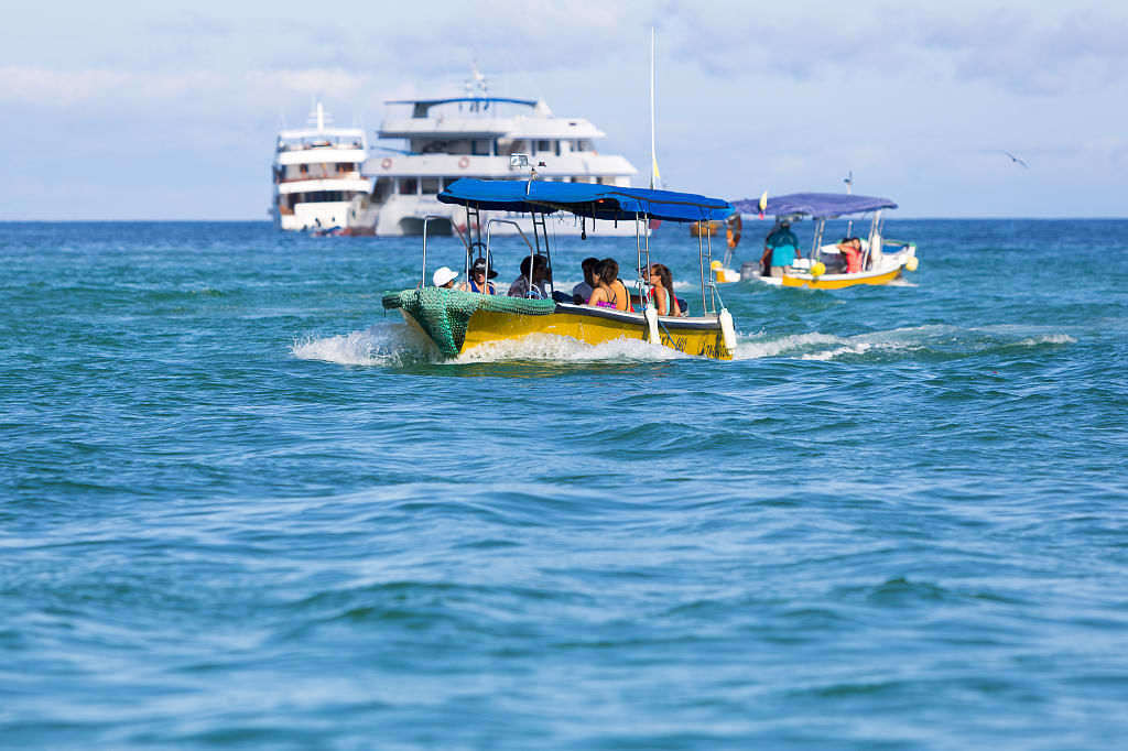 Water taxis in the Galapagos Islands
