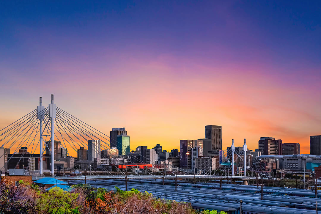 City of Johannesburg at sunset, South Africa