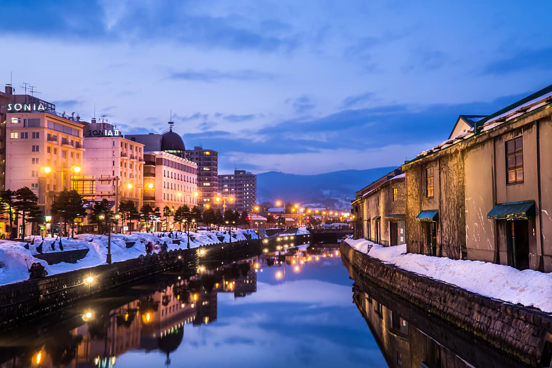 Otaru Canal in Hokkaido, Japan