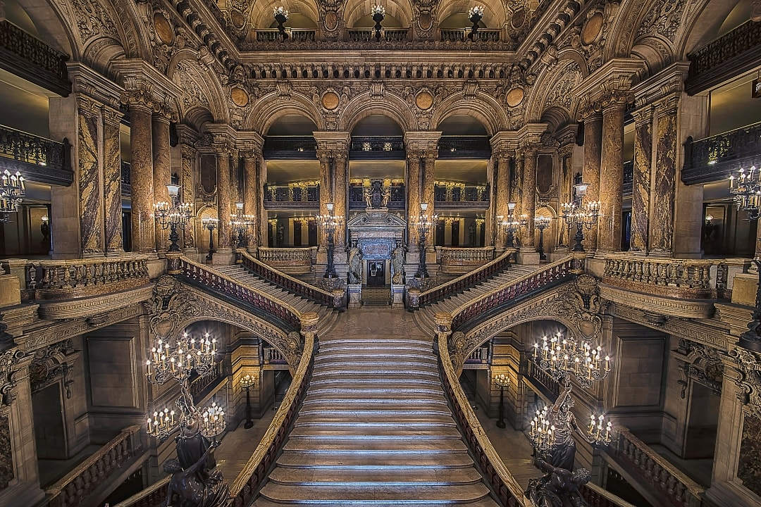 Paris Opera house interior in France
