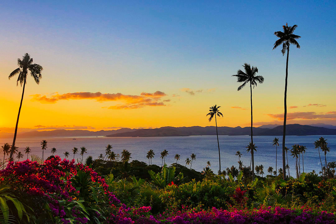 Sunset in Fiji.