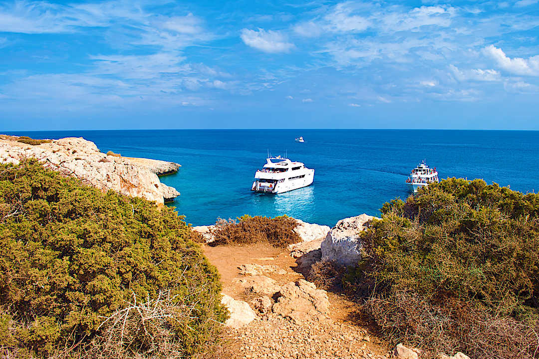 Yacht in Cyprus waters.