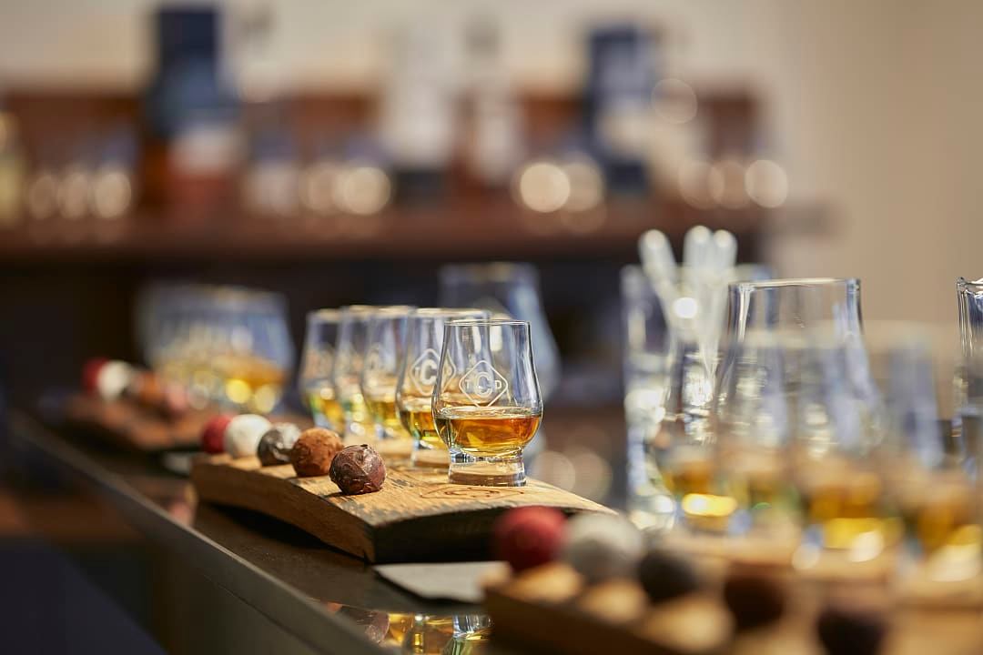 Whiskey tasting at Clydeside Distillery