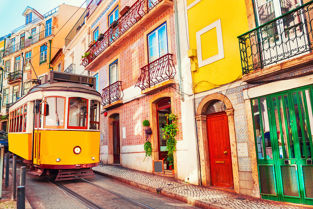 Tram in Lisbon, Portugal