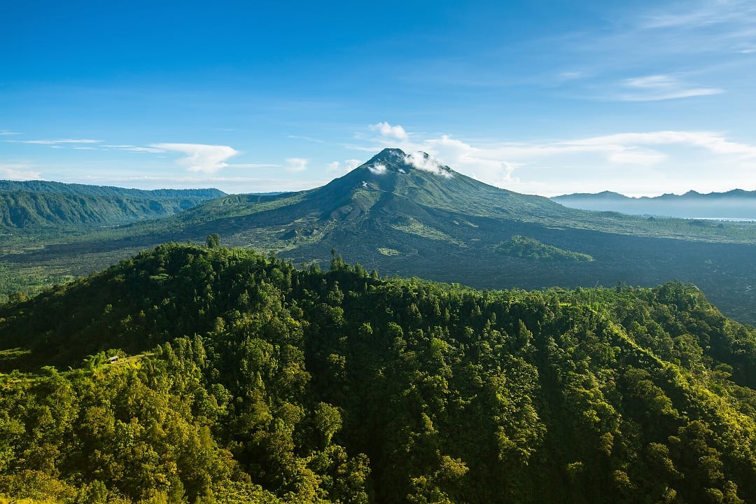 Mount Batur in Bali, indonesia