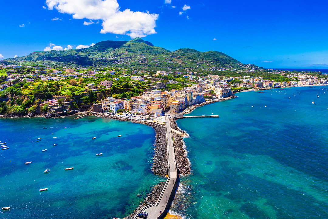 Ischia Island seen from Castle Aragonese