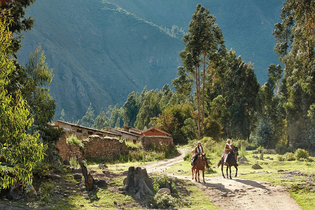 Horseback riding in The Sacred Valley in Peru