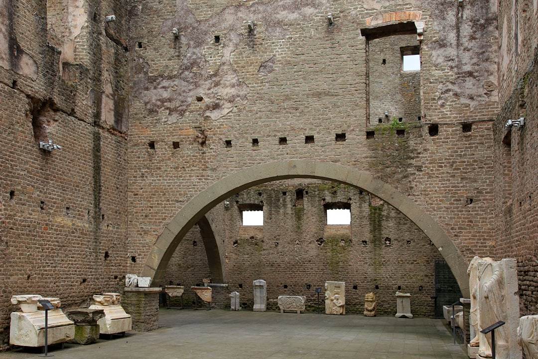 Mausoleo di Cecelia Metella inside in Via Appia Antica