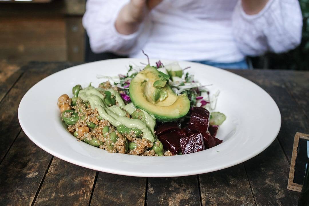 A vegan meal made by a chef in Australia.