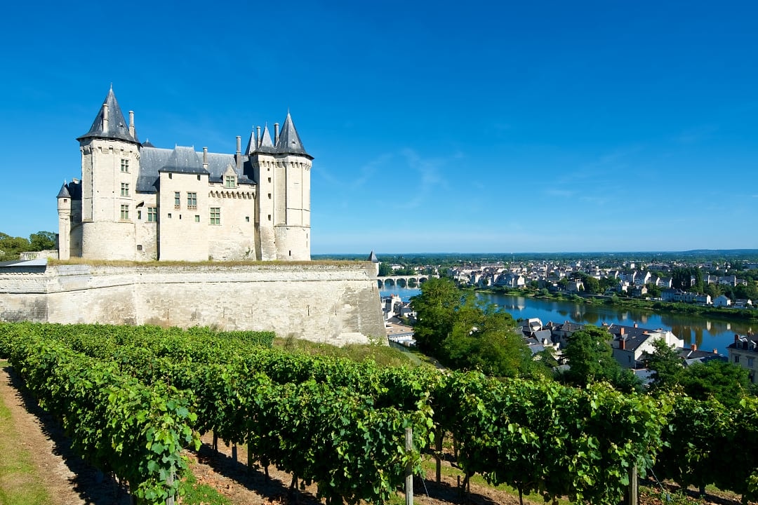 The Famous Castle of Saumur by Loire river in the Loire Valley, France
