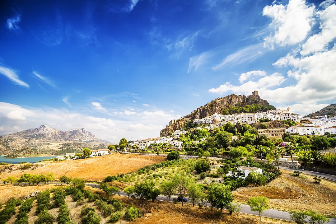 Zahara de la Sierra in the province of Cádiz in the hills of Andalusia, southern Spain