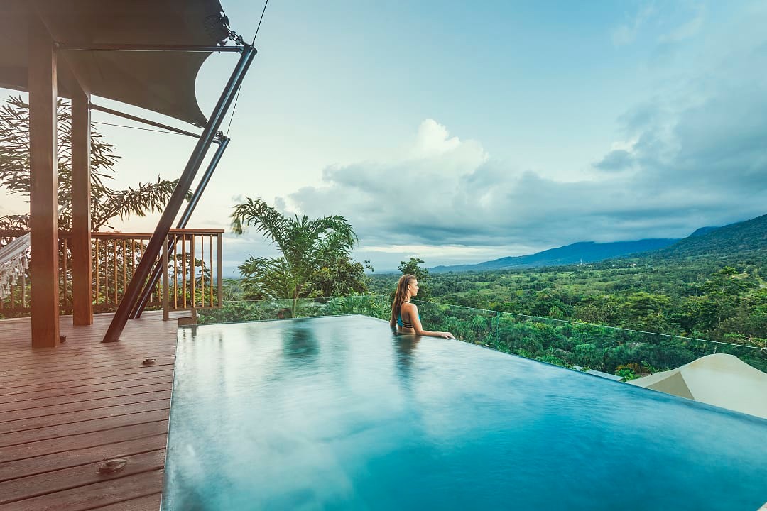 Panoramic view from luxurious Nayara Tented Camp in Costa Rica