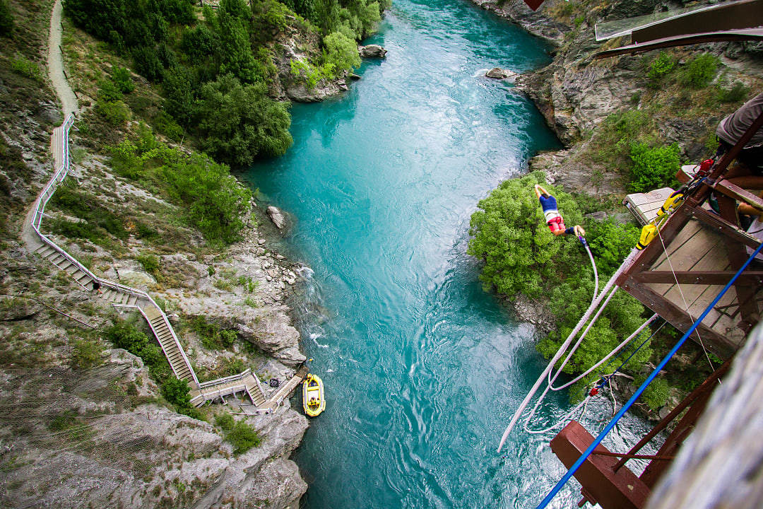 Bungee jumping in New Zealand